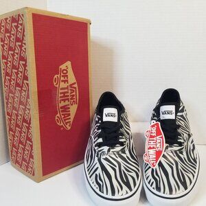 Vans Doheny Decon Metallic Zebra Blk & White Shoes Womens Size 9.5